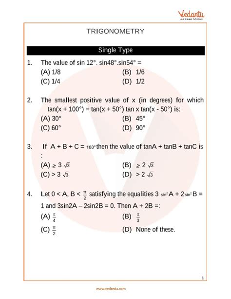 Trigonometry Iit Notes