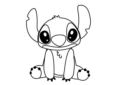 Disney Cute Lilo Stitch Coloring Pages High Resolution Printable Page - Print Color Craft