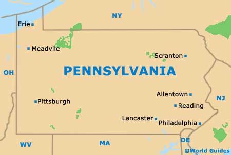Pennsylvania State Tourism and Tourist Information: Information about Pennsylvania Area, USA