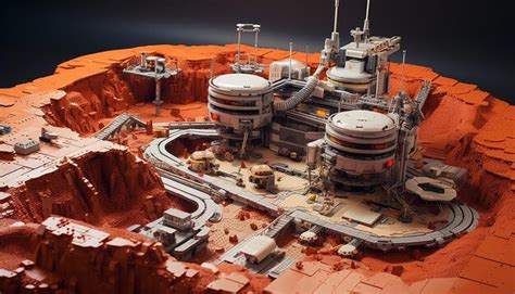 Premium AI Image | Mars LEGO Play with Futuristic Space Exploration