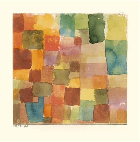 Paul Klee Abstract Art Print Poster With Colorful Squares in a Minimal ...