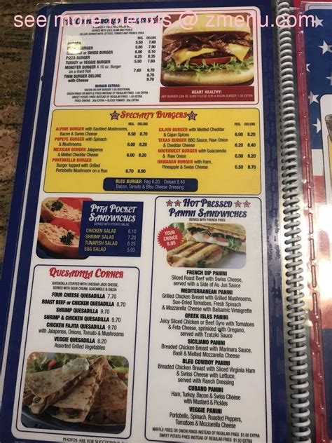 Menu at Americana Diner restaurant, Middletown, 420 East