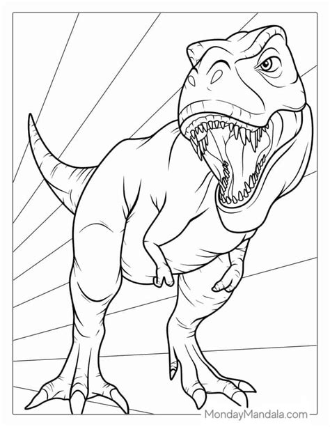 T Rex Dinosaurs Coloring Pages