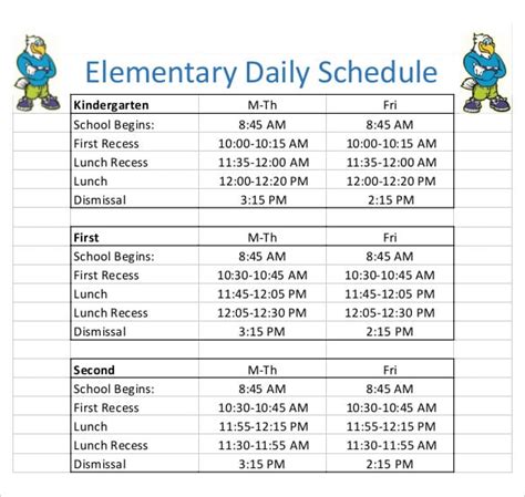 10+ Daily Schedule Template | Word, Excel & PDF Templates