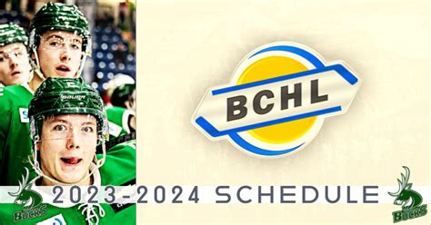 BCHL releases 2023-24 regular season schedule | Cranbrook Bucks