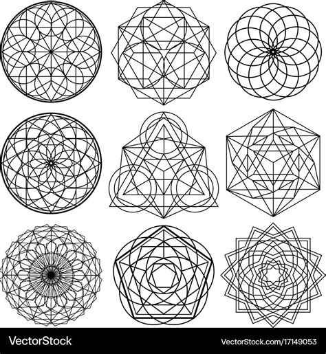 Sacred Geometry Symbols - Sacred Geometry Symbols Stock Illustration ...