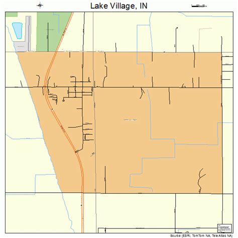 Lake Village Indiana Street Map 1841652