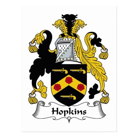 Hopkins Family Crest Postcard | Zazzle