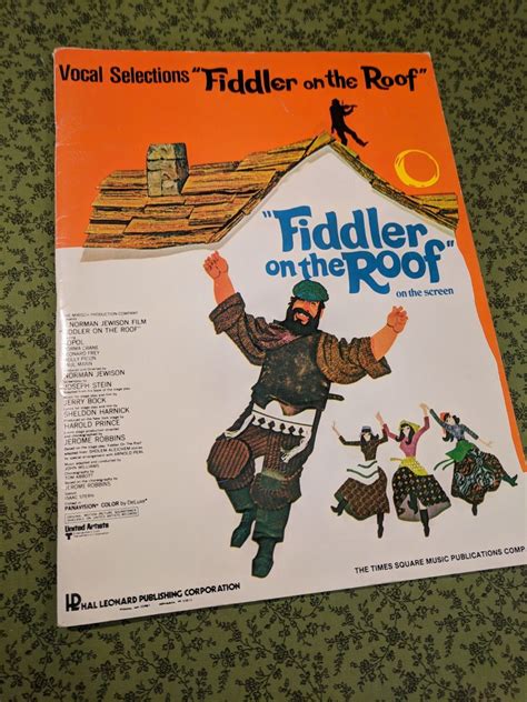 Fiddler on the Roof Piano & Song Book from 1971 in Great Condition! | Fiddler on the roof ...