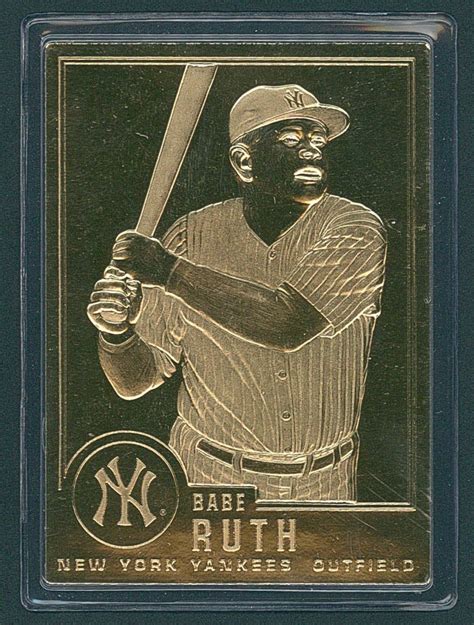 Babe Ruth 1997 24k Gold Plated Baseball Card | Pristine Auction