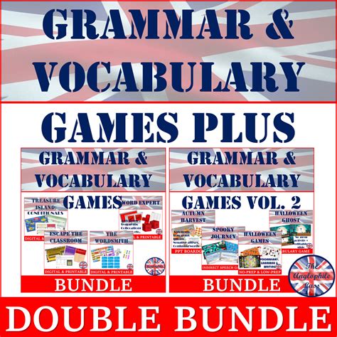 ELA digital games | High school grammar and vocabulary | DOUBLE BUNDLE - Worksheets Library