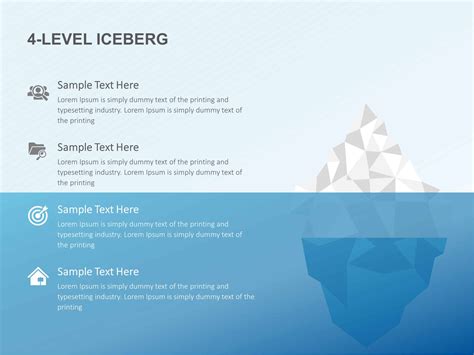 4 Level Iceberg PowerPoint Template