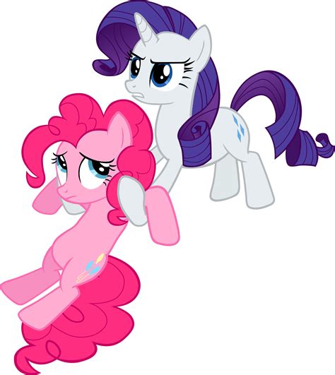 Pinkie Pie and Rarity Vector by scrimpeh on DeviantArt