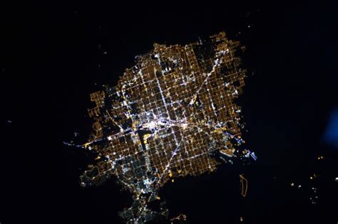 Aerial view of Las Vegas at night X - Photorator