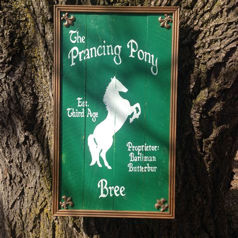 The Prancing Pony Inn Sign Lord of the Rings & The Hobbit | Etsy