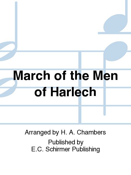 March Of The Men Of Harlech By H. A. Chambers - Octavo Sheet Music For ...