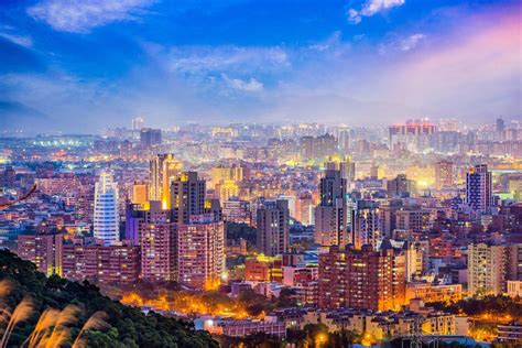 Taoyuan Taiwan City Building Skyline Sunrise Landscape Photo Cool Huge ...