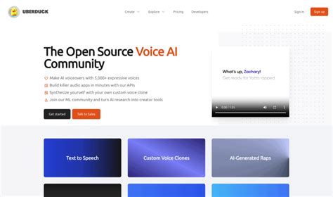 Create Realistic AI Voiceovers and Custom Clones with Uberduck's Text-To-Speech Generator
