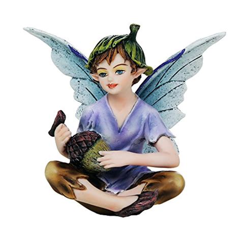 Fairy Garden Flower Boy Fairy with Acorn Decorative Mini Garden of ...