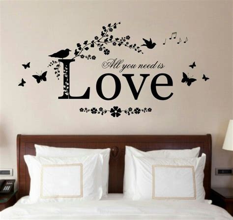 A romantic wall art for a romantic couple room..! | Wall decor stickers, Wall stickers bedroom ...