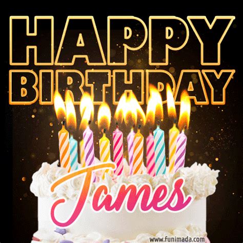 Happy Birthday James GIFs for Her - Download on Funimada.com