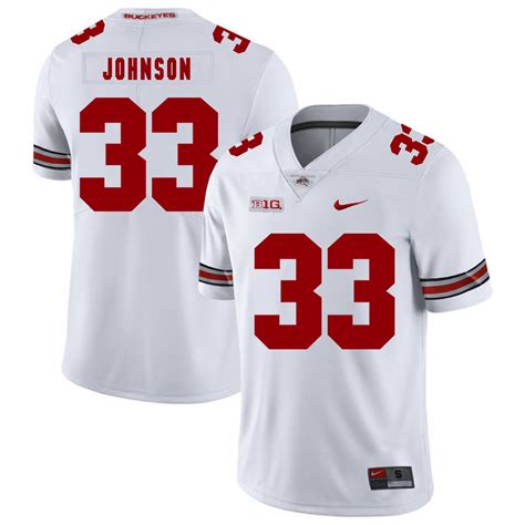 New Ohio State Buckeyes 33 Pete Johnson White Nike College Football Jersey cheap sale