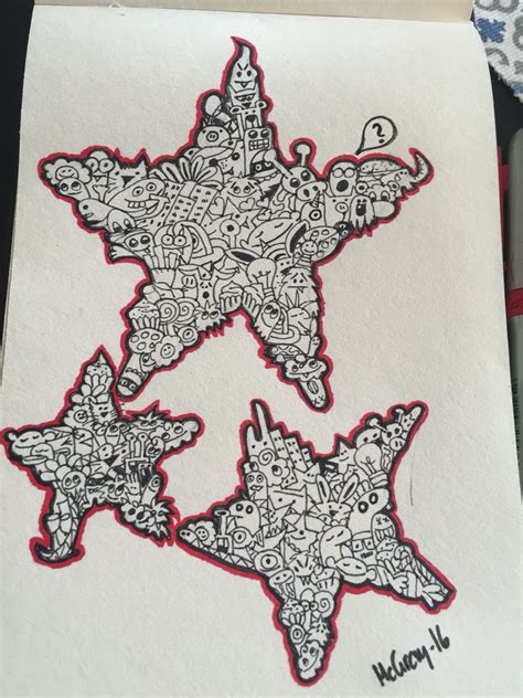 Star doodle art