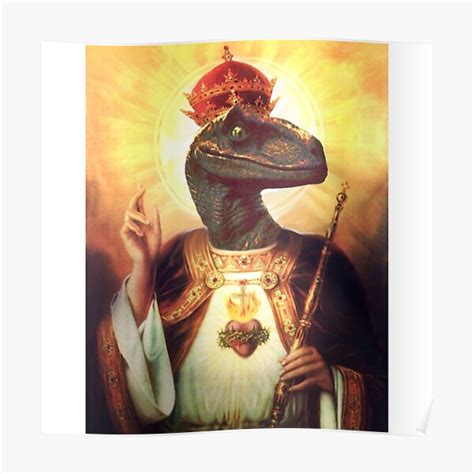 "Raptor jesus" Poster for Sale by Maurodragmar | Redbubble