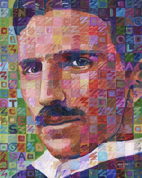 Portrait Of Nikola Tesla Painting by Randal Huiskens - Fine Art America