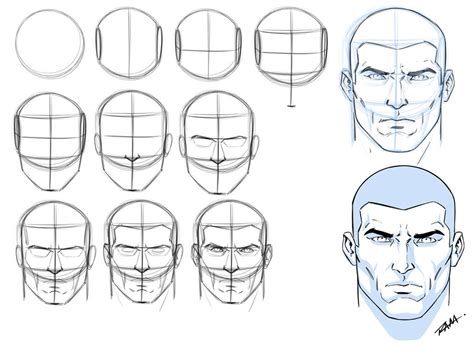 Drawing a Male Face Step by Step by robertmarzullo on DeviantArt