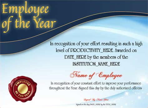 Employee Of The Year Certificate - Cool Product Product reviews, Promotions, and Buying Advice