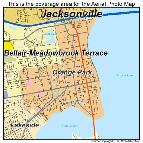 Aerial Photography Map of Orange Park, FL Florida