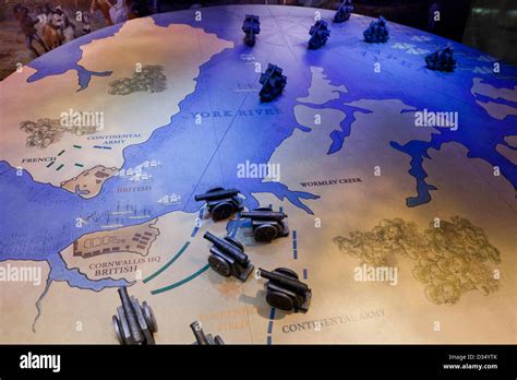 Siege of Yorktown war map Stock Photo - Alamy