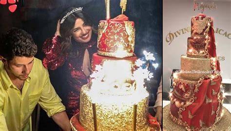 Priyanka Chopra's Birthday Cake Has 24K Edible Gold, Can You Guess How ...