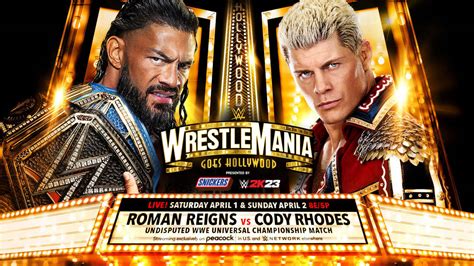 WWE WrestleMania 39 Roman Reigns vs Cody Rhodes by alexc0bra on DeviantArt