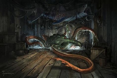 Dungeons and Dragons Aboleth Attack Artwork by Joachim Barrum | Lovecraftian horror ...