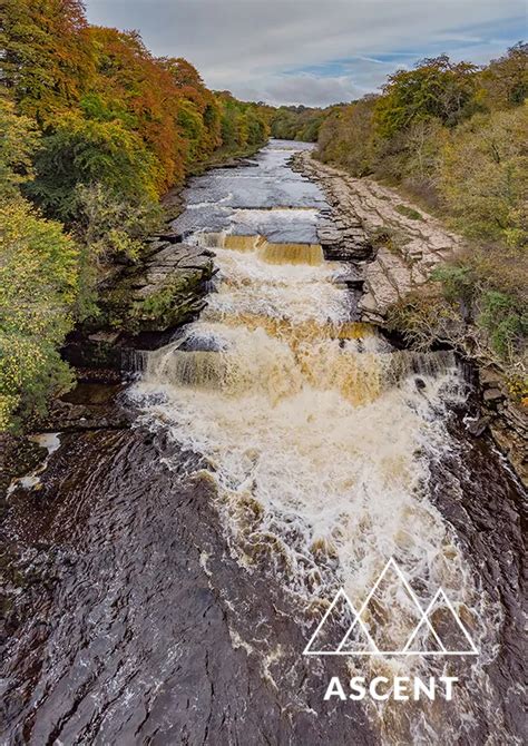 Aysgarth Falls Portrait - Aerial Photography and Video - Ascent Aerial Photography