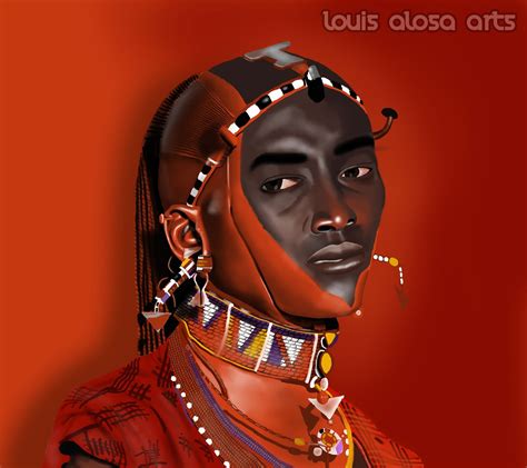 Radical Dude: A Digital Painting I have done of a Young Maasai Man.