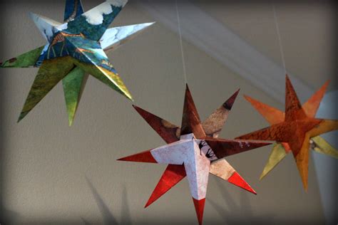 Paper Stars: How to make hanging stars decorations - Everyday Reading