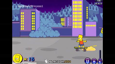 The Simpsons Cartoon Game - The Simpsons Skateboarding Games - YouTube