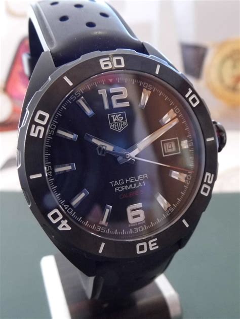 Tag Heuer Formula 1 Calibre 5 Automatic, Black Dial, Rubber Strap