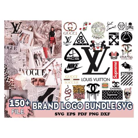 Gucci Louis Vuitton Logo Bundle Svg, Brand Svg, Gucci Svg, L - Inspire ...