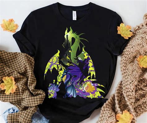 Disney Sleeping Beauty Maleficent Dragon Silhouette TShirt D - Inspire ...