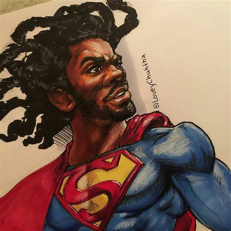 Powerful Afro-inspired Superhero Illustration