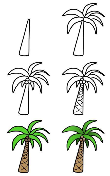 (2013-07) ... a palm | http://cartoonphotocollections.blogspot.com | Palm tree drawing, Tree ...