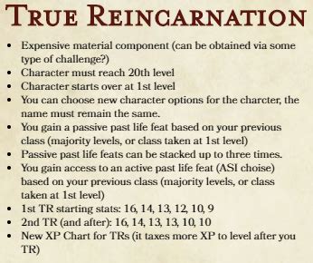 True Reincarnation (DDO->5e) : r/DnDHomebrew