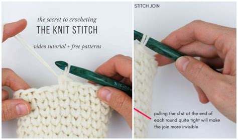 The Knit Stitch Free Crochet Pattern and Video Tutorial - Your Crochet