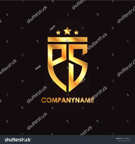 Logo Ps Vector Graphic Gold Stock Vector (Royalty Free) 1351900691 ...