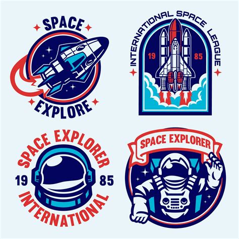 Set of Space Astronaut Badge Collection 23287711 Vector Art at Vecteezy