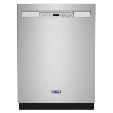 Maytag 24 Fingerprint Resistant Stainless Front Control Built-In Tall Tub Dishwasher With Dual ...